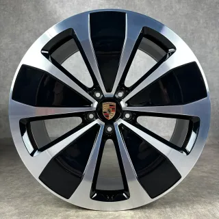 Porsche Macan Electric EV 22" Original Styling Felgen 4S GTS Turbo 95C044660G Schwarz hochglanz TOP - Bild 4