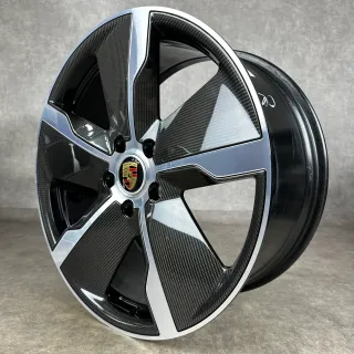 Porsche Taycan 21" Original Exclusive Felgen 4S Turbo S Carbon Aeroblades 9J1073660S - Bild 8