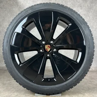 Winterräder Porsche Macan Electric EV 22" Original Styling Felgen Turbo 95C044660G Schwarz hochglanz TOP - Bild 6