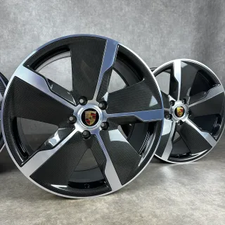 Porsche Taycan 21" Original Exclusive Felgen 4S Turbo S Carbon Aeroblades 9J1073660S - Bild 3