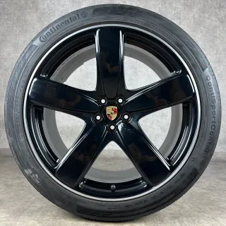 Original Porsche Macan 21" Sport Classic Felgen Sommerräder GTS Turbo S schwarz DOT24 - Bild 5