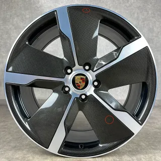 Porsche Taycan 21" Original Exclusive Felgen 4S Turbo S Carbon Aeroblades 9J1073660S - Bild 4
