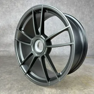 Porsche 992 Turbo S Felgen 20"+21" Original Zentralverschluß ZV Platinum 992044602BA - Bild 6
