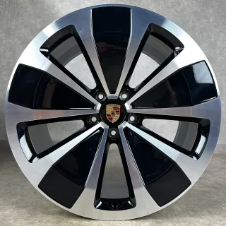 Porsche Macan Electric EV 22" Original Styling Felgen 4S GTS Turbo 95C044660G Schwarz hochglanz TOP - Bild 5