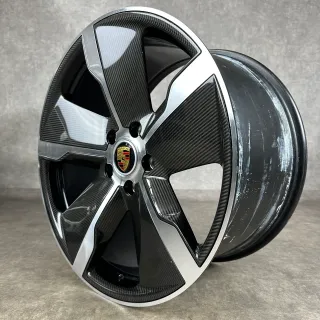 Porsche Taycan 21" Original Exclusive Felgen 4S Turbo S Carbon Aeroblades 9J1073660S - Bild 9