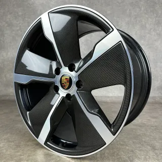 Porsche Taycan 21" Original Exclusive Felgen 4S Turbo S Carbon Aeroblades 9J1073660S - Bild 9