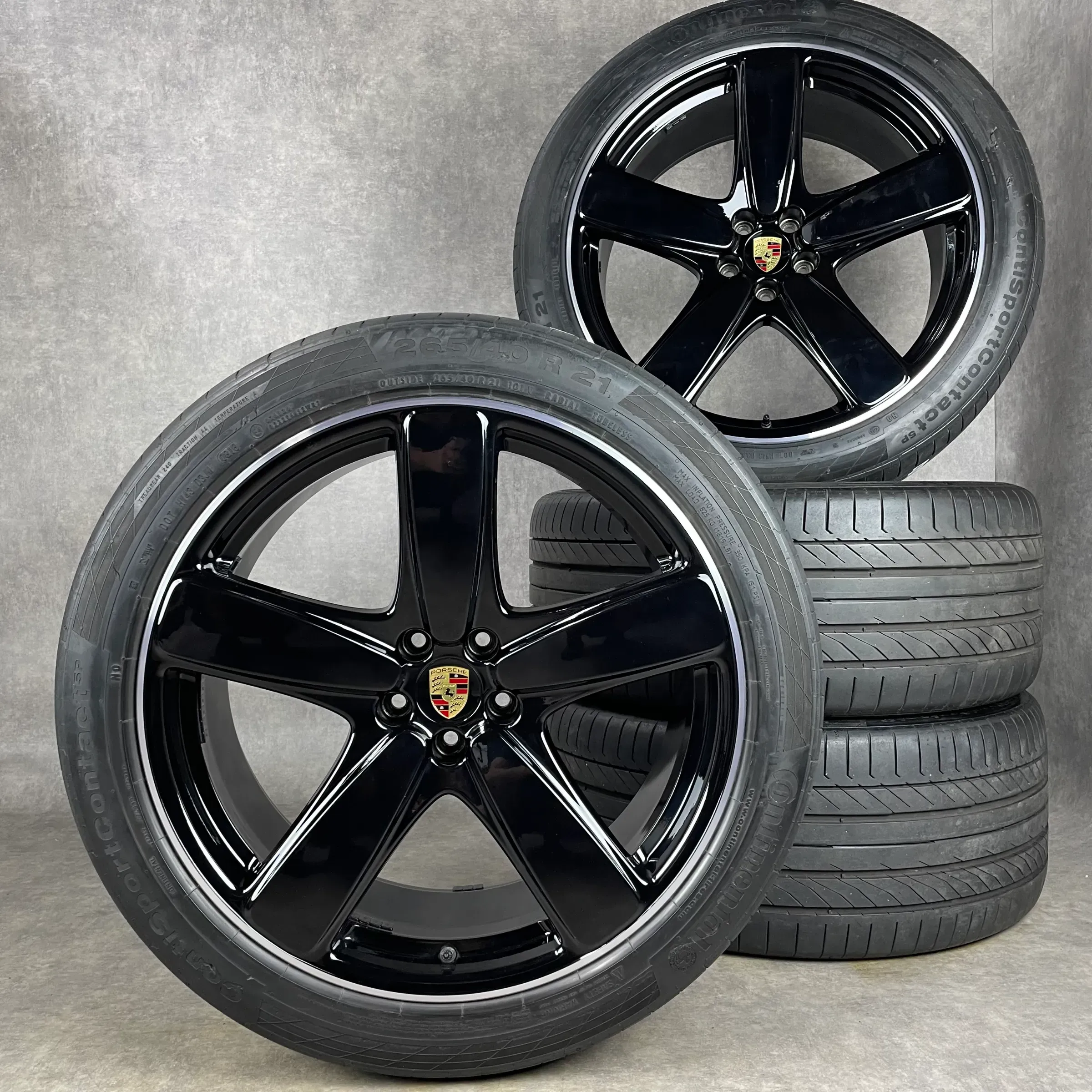 Original Porsche Macan 21" Sport Classic Felgen Sommerräder GTS Turbo S schwarz DOT24 - Bild 1