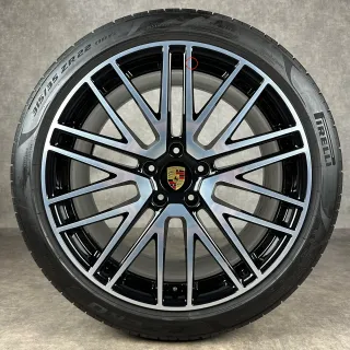 Sommerräder Porsche Cayenne  E3-2 22" Original Turbo V Felgen 9Y0044663T NC0 DOT24 - Bild 6