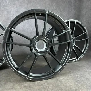 Porsche 992 Turbo S Felgen 20"+21" Original Zentralverschluß ZV Platinum 992044602BA - Bild 2