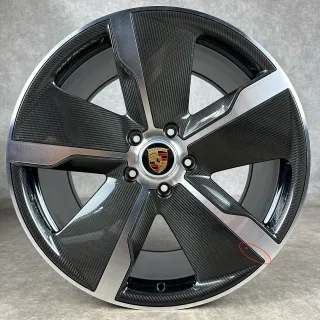 Porsche Taycan 21" Original Exclusive Felgen 4S Turbo S Carbon Aeroblades 9J1073660S - Bild 5