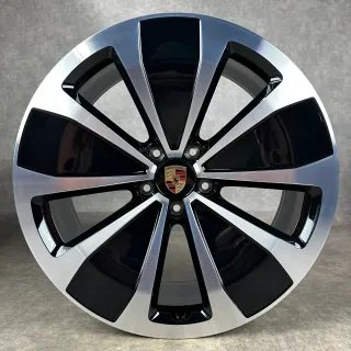 Porsche Macan Electric EV 22" Original Styling Felgen 4S GTS Turbo 95C044660G Schwarz hochglanz TOP - Bild 7