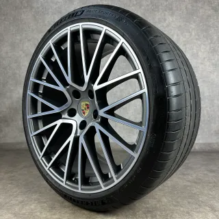 Sommerräder Porsche Cayenne Coupé E3 22" Original RS Spyder Design S GTS Turbo 9Y3 TOP DOT24 - Bild 8
