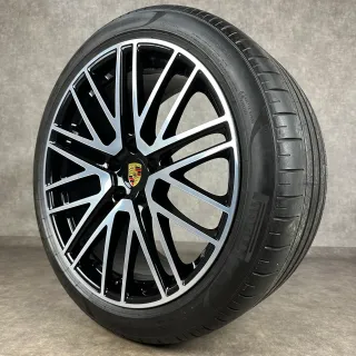 Sommerräder Porsche Cayenne  E3-2 22" Original Turbo V Felgen 9Y0044663T NC0 DOT24 - Bild 8