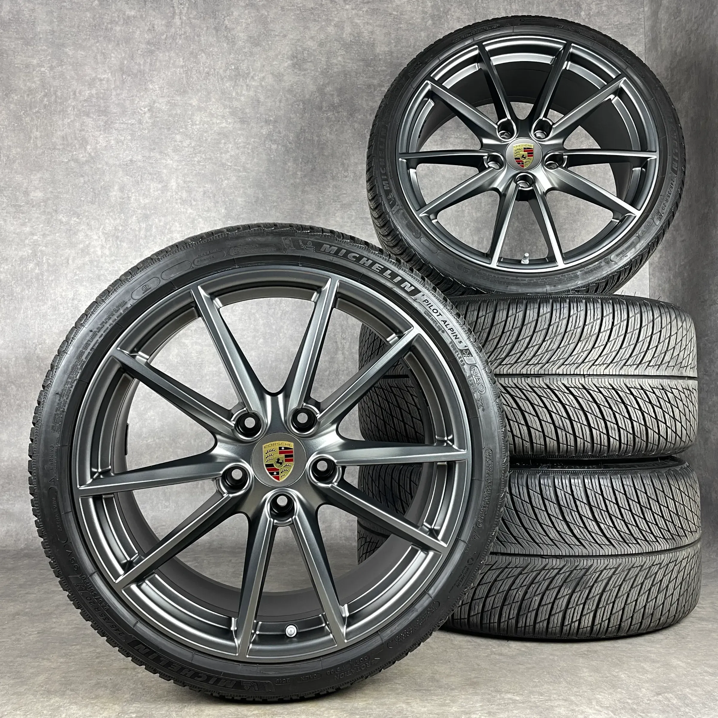 Winterräder Porsche 992 20"/21" Original Carrera S Felgen C2 C4 4S Targa GTS 992044601C Platinum DOT25 - Bild 1