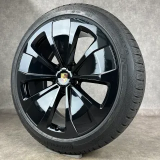 Winterräder Porsche Macan Electric EV 22" Original Styling Felgen Turbo 95C044660G Schwarz hochglanz TOP - Bild 7