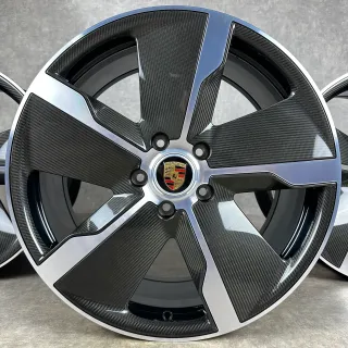 Porsche Taycan 21" Original Exclusive Felgen 4S Turbo S Carbon Aeroblades 9J1073660S - Bild 1