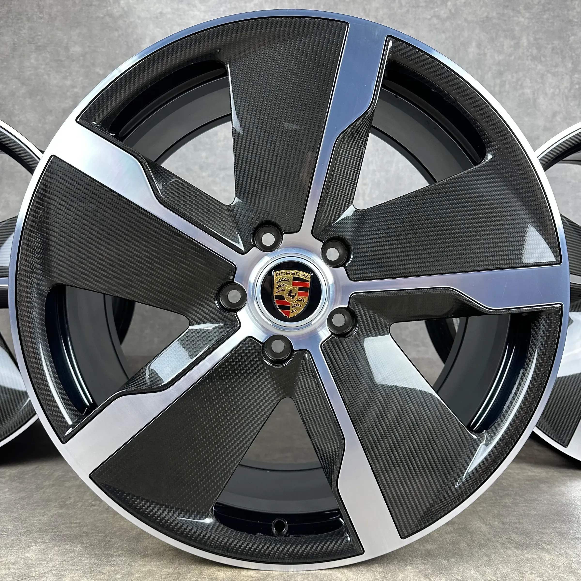 Porsche Taycan 21" Original Exclusive Felgen 4S Turbo S Carbon Aeroblades 9J1073660S - Bild 1