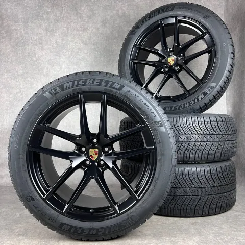 Background image for Winterräder Porsche Macan III 20" Original S Rad Felgen Turbo GTS S  T schwarz TOP 95B044650E