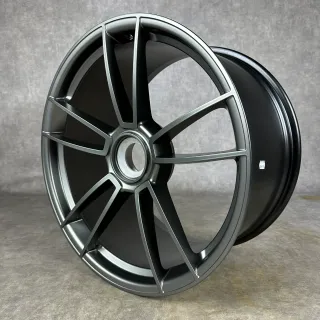 Porsche 992 Turbo S Felgen 20"+21" Original Zentralverschluß ZV Platinum 992044602BA - Bild 7