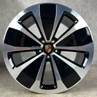 Porsche Macan Electric EV 22" Original Styling Felgen 4S GTS Turbo 95C044660G Schwarz hochglanz TOP - Bild 6