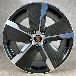 Porsche Taycan 21" Original Exclusive Felgen 4S Turbo S Carbon Aeroblades 9J1073660S - Bild 5