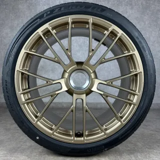 Sommerräder Porsche 992.2 20+21 Zoll Original Turbo S Zentralverschluss Felgen 992601025FJ 992601025FK Neodyme - Bild 3