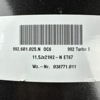 Sommerräder Porsche 911 992.1 20"/21" Original 911 Turbo V Design 5 S Felgen TOP - Bild 11