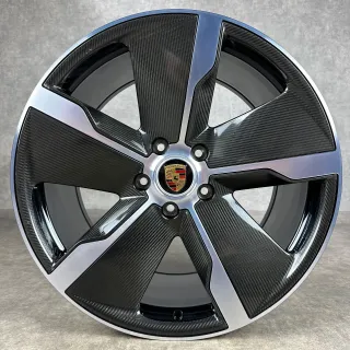 Porsche Taycan 21" Original Exclusive Felgen 4S Turbo S Carbon Aeroblades 9J1073660S - Bild 7