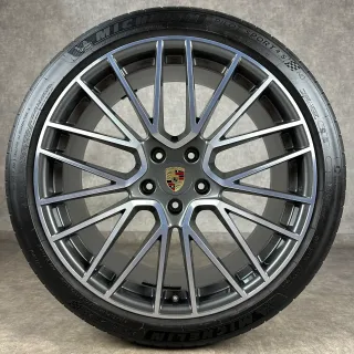 Sommerräder Porsche Cayenne Coupé E3 22" Original RS Spyder Design S GTS Turbo 9Y3 TOP DOT24 - Bild 6