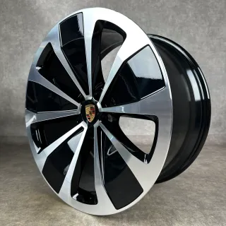 Porsche Macan Electric EV 22" Original Styling Felgen 4S GTS Turbo 95C044660G Schwarz hochglanz TOP - Bild 9