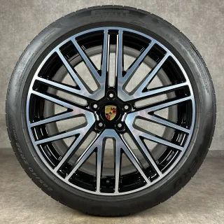 Sommerräder Porsche Cayenne  E3-2 22" Original Turbo V Felgen 9Y0044663T NC0 DOT24 - Bild 5