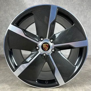 Porsche Taycan 21" Original Exclusive Felgen 4S Turbo S Carbon Aeroblades 9J1073660S - Bild 7
