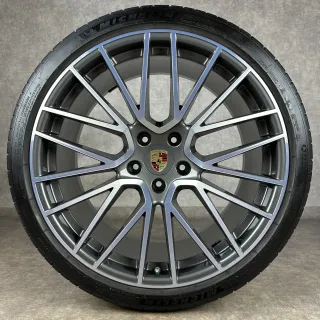 Sommerräder Porsche Cayenne Coupé E3 22" Original RS Spyder Design S GTS Turbo 9Y3 TOP DOT24 - Bild 4