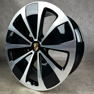 Porsche Macan Electric EV 22" Original Styling Felgen 4S GTS Turbo 95C044660G Schwarz hochglanz TOP - Bild 8