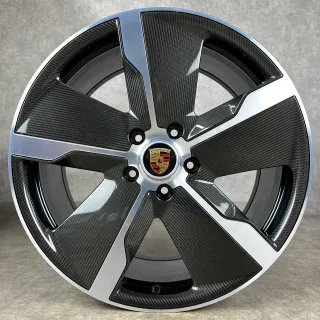 Porsche Taycan 21" Original Exclusive Felgen 4S Turbo S Carbon Aeroblades 9J1073660S - Bild 6