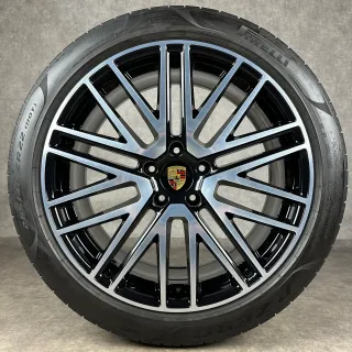 Sommerräder Porsche Cayenne  E3-2 22" Original Turbo V Felgen 9Y0044663T NC0 DOT24 - Bild 3