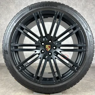 Porsche Macan Felgen 21" Original 911 Turbo III Rad S GTS Schwarz Seidenglanz - Bild 5